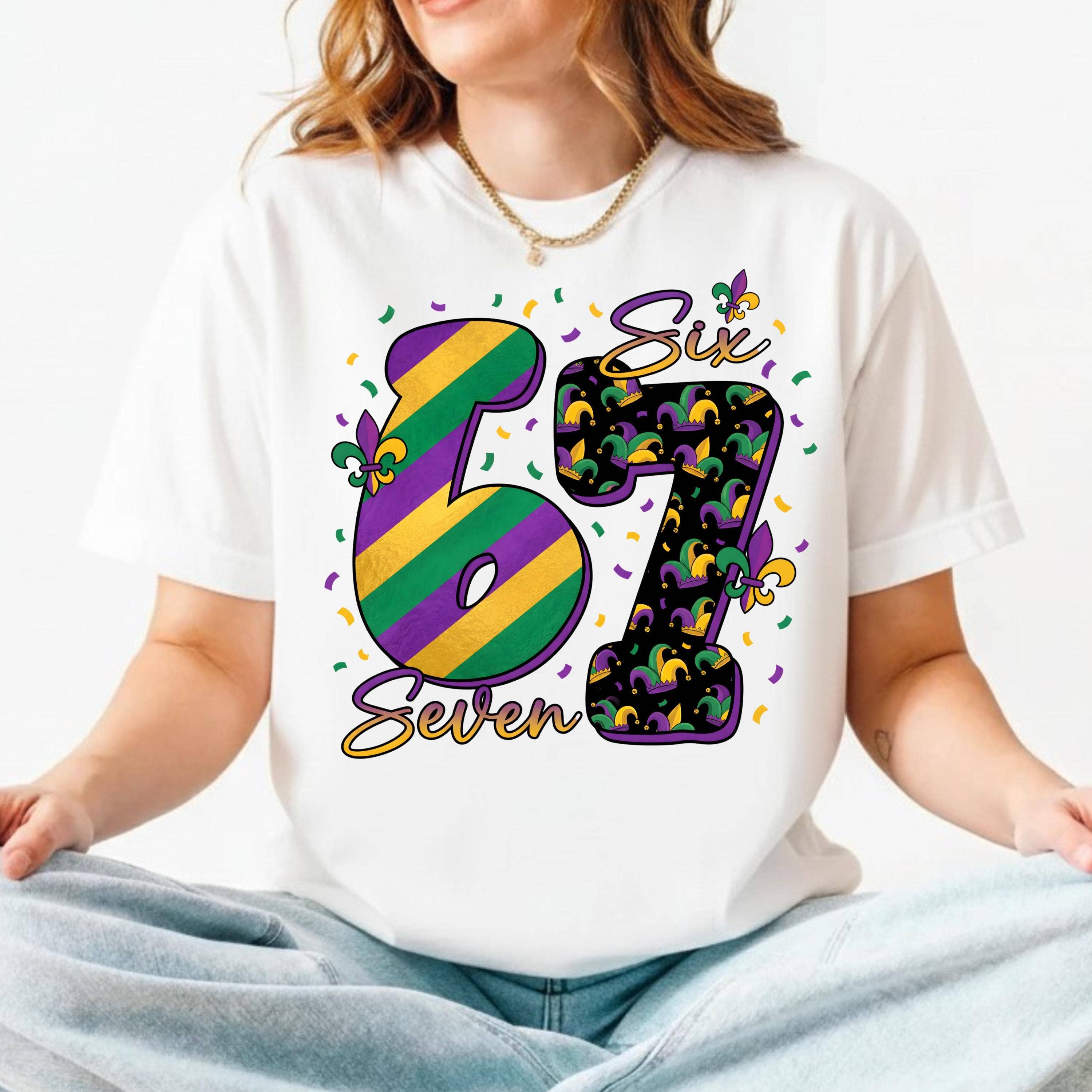 DLT Ecommerce – wholesale T-shirt med logga - Dam – 67 Mardi Gras T-shirt, Trendig Mardi Gras-rutig tröja2