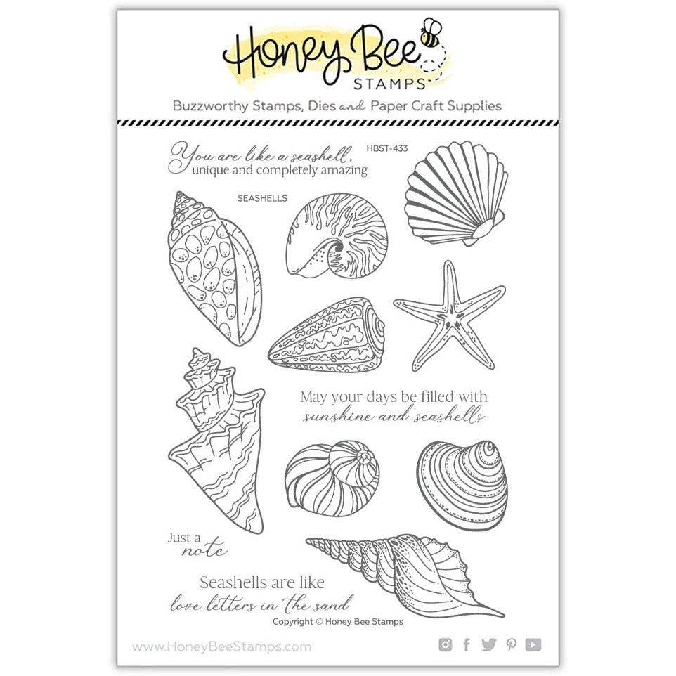 Honey Bee Stamps - Wholesale Rubber/decorative stamp - Seashells - 6x8 Photopolymer Stamp Set7