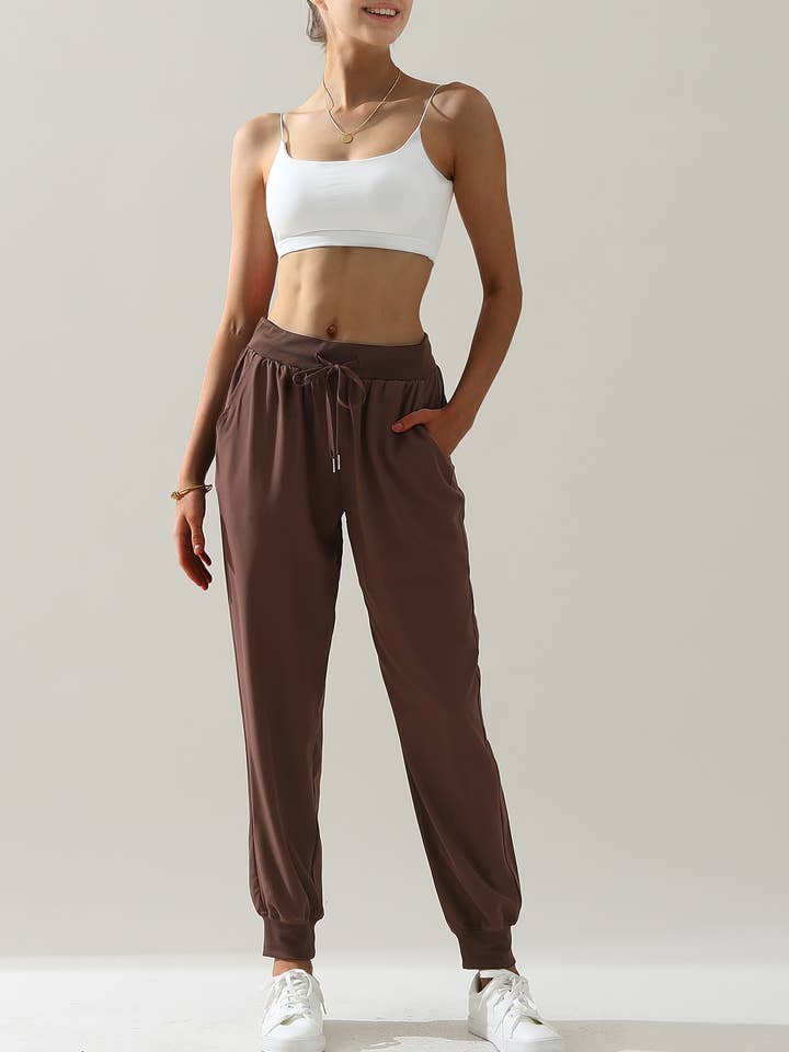 NINEXIS - Wholesale Pants - Women's - CWBLP423_Elastic Band Waist With Side Pocket Pants47