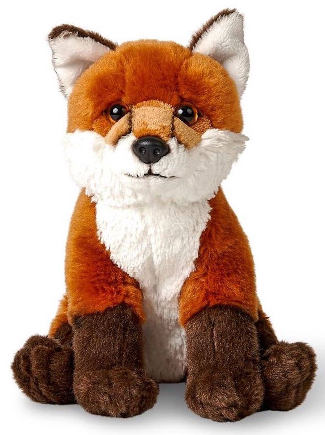 Uni Toys – wholesale Stuffed/plush toy – Kids & baby – Red fox, sitting - 21 cm (height) - cuddly/plush toy1