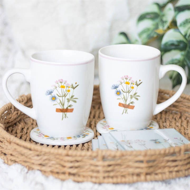 Something Different Wholesale – Engroshandel Kaffekrus – Sæt med kaffekop og coaster til mors dag: Hvis bedstemor var en blomst4