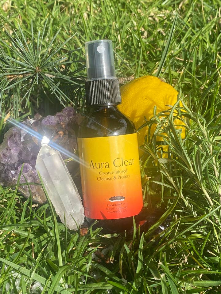 Spray Cristal Aura Transparente Reiki - Carregado Cleanse & Protect por atacado de Sacred Healing Art