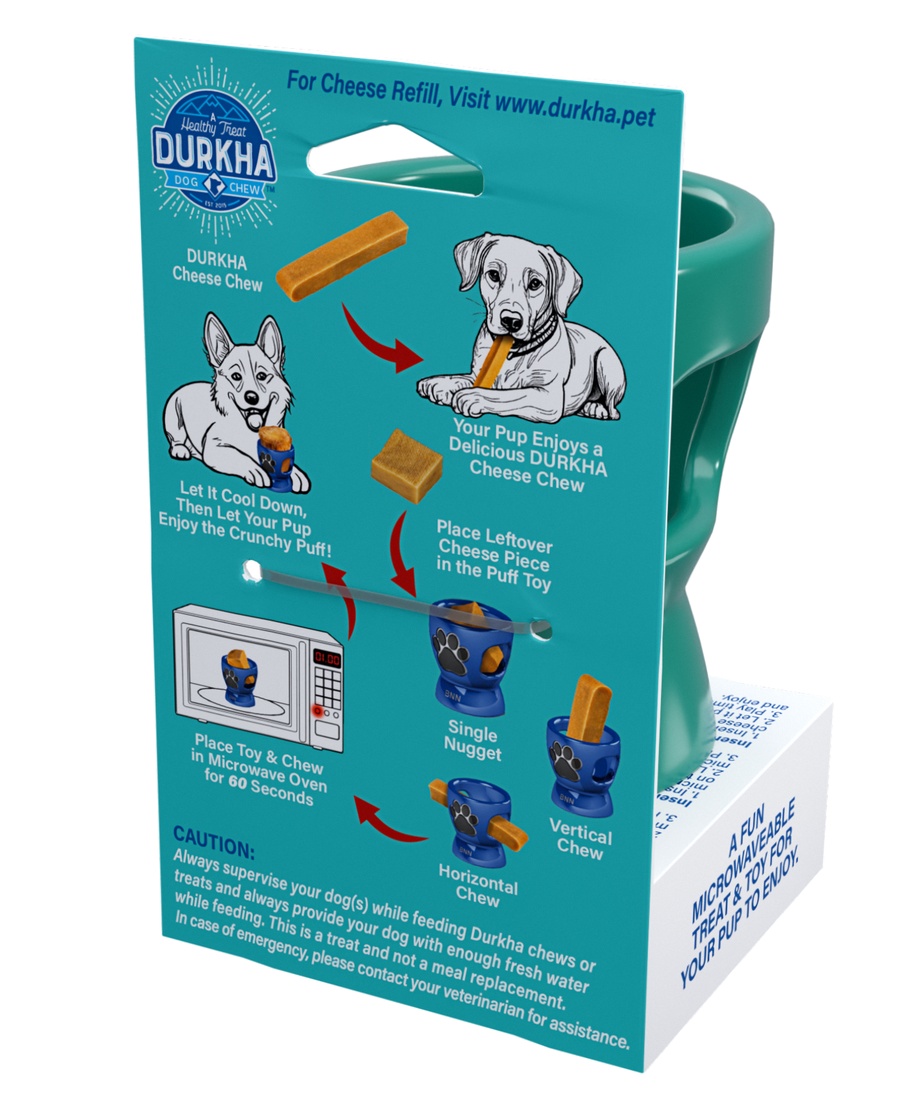 Durkha Dog Chew - Wholesale Pet Chew Toy - Dog - Durkha Puff & Fetch Toy - Microwaveable Yak Cheese Toy2