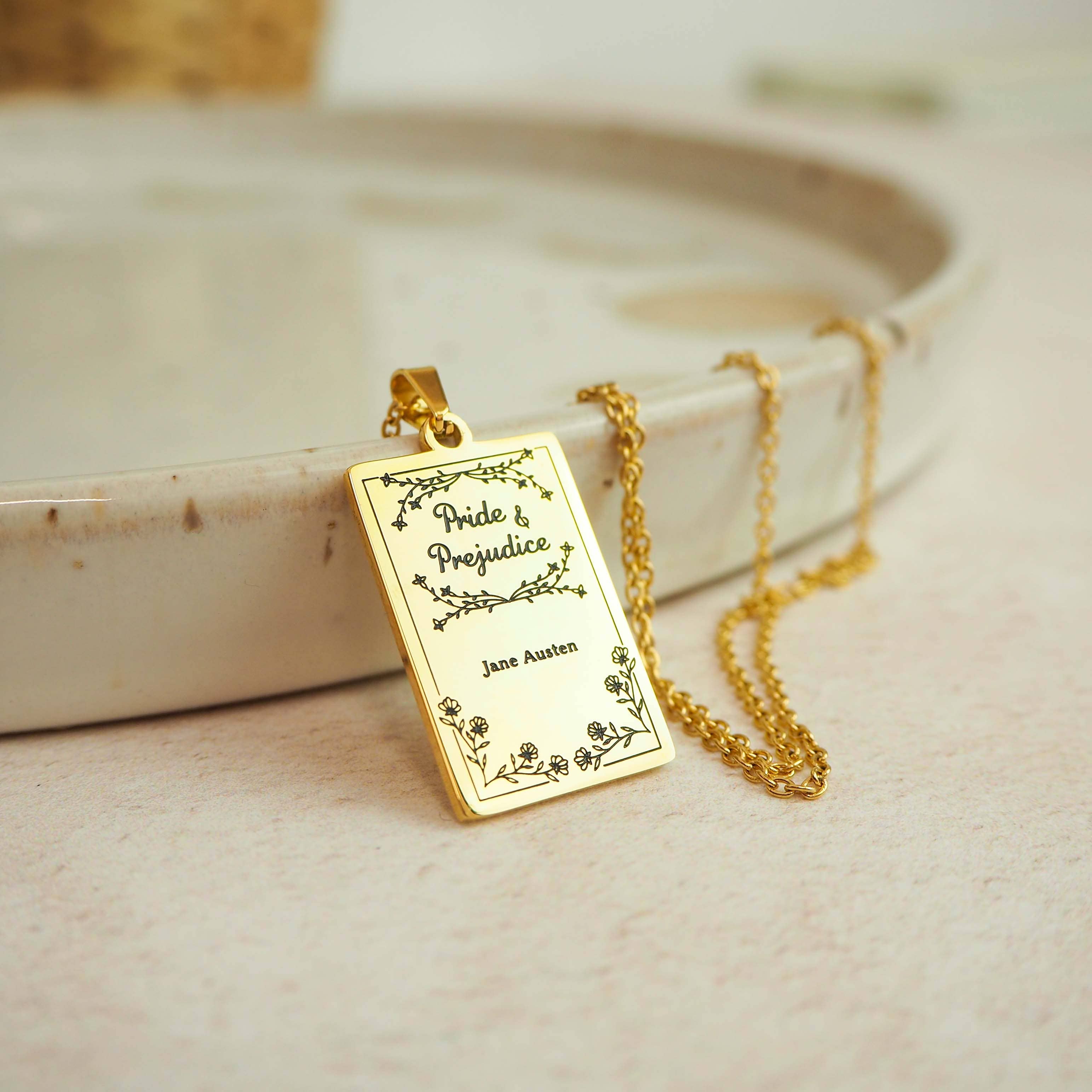 LiteraryEmporium - Wholesale Pendant/Charm Necklace - Pride and Prejudice Book Necklace4
