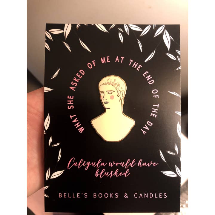 Belle's Books & Candles - Wholesale Lapel pin/button - Caligula Pin | Smiths Enamel Pin | Smiths Quote4