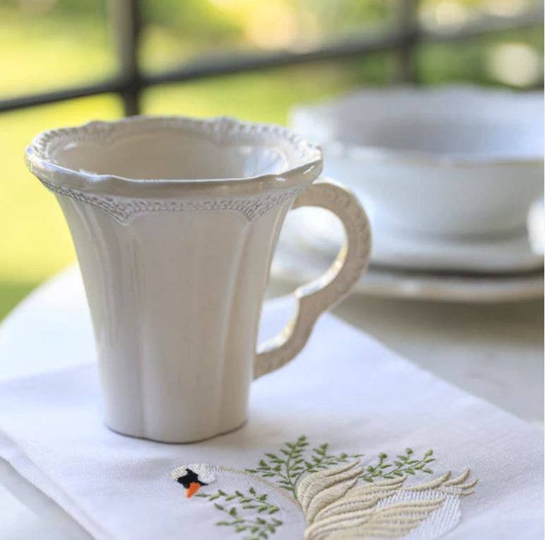 Arte Italica & Crown Linen Designs - Wholesale Coffee Mug - Merletto Antique Mug4