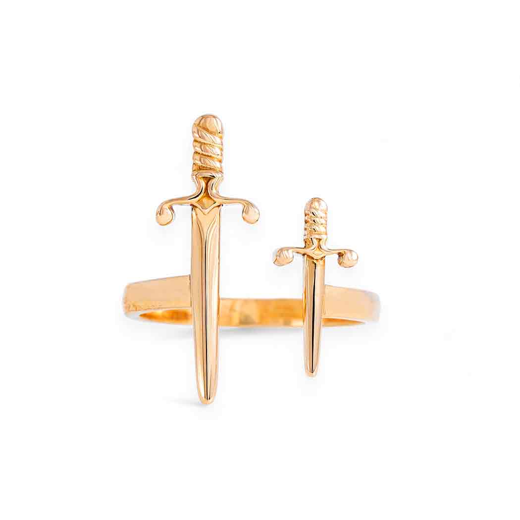 Nina Designs - Wholesale Band/Stacked Ring - Bronze Adjustable Swords Ring