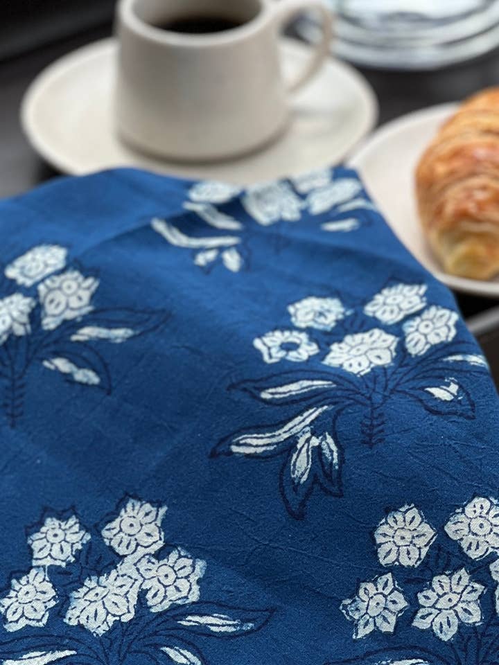 Cotton Table Napkins - Midnight Bloom (Set of 4) for wholesale by Peaceware