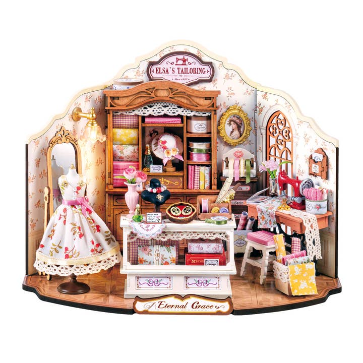 DIY Miniature House Kit: Elsa's Tailoring for wholesale by Hands Craft