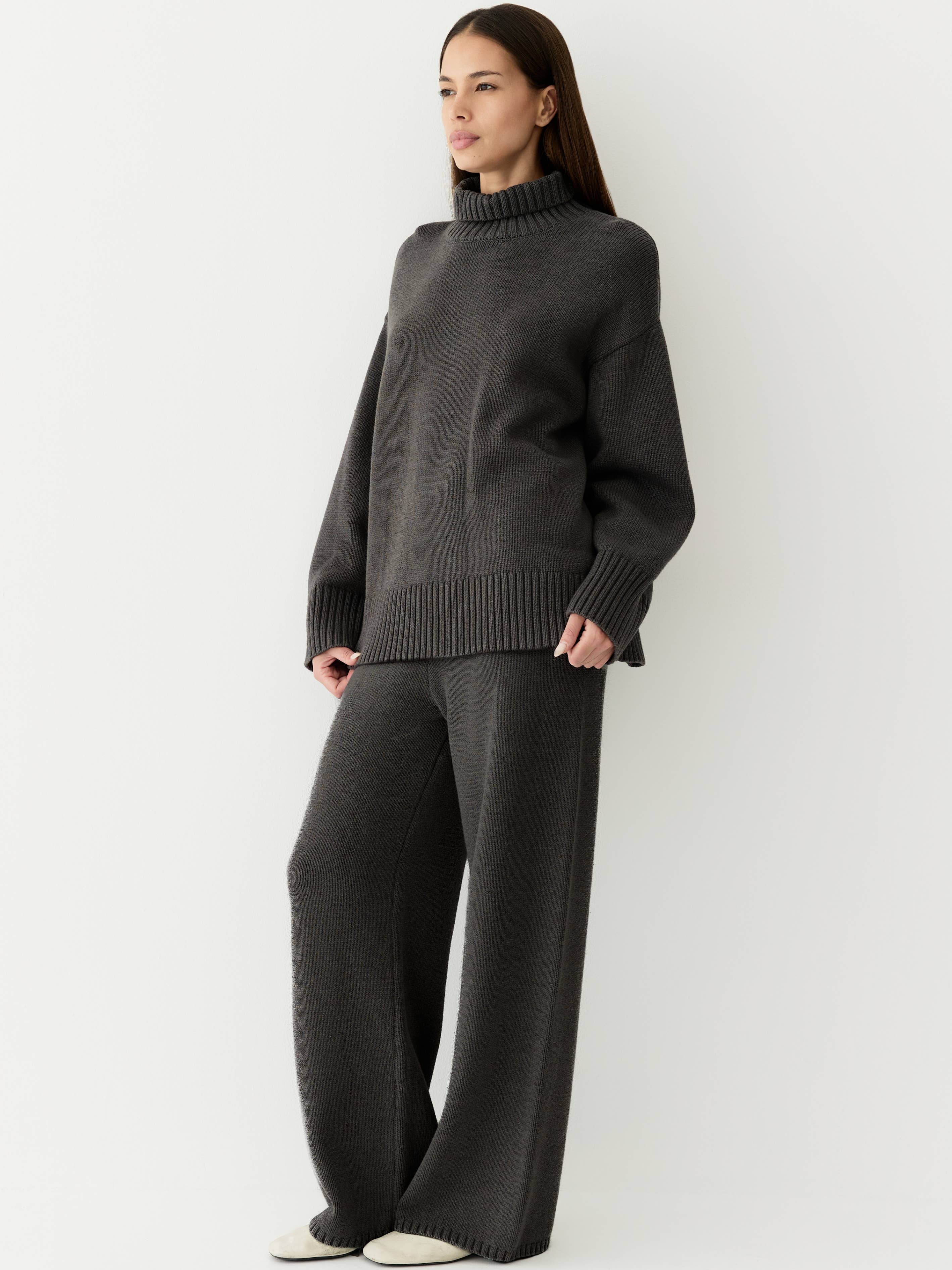 All Row - Wholesale Pants - Women's - The Phoebe Pants | Knit Wide Leg Pants2