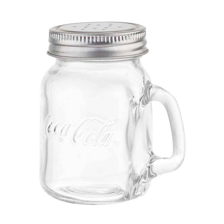 Salière et poivrière en verre Coca-Cola Mason pour la vente par TableCraft Products Company