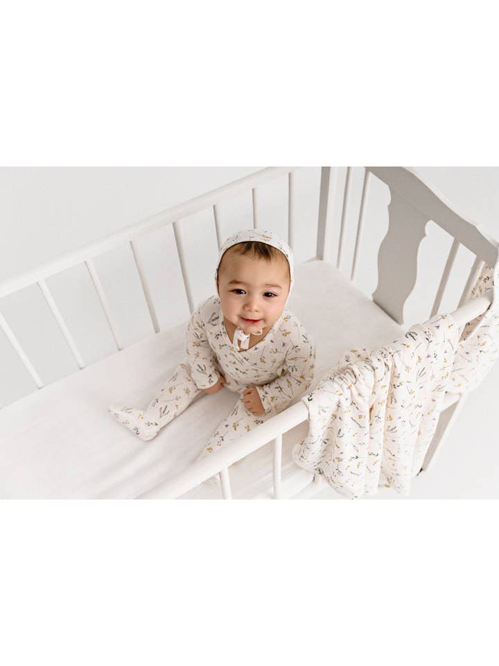 Vinter Hvid Pretty Petals Pointele 4 Stk Footie Sæt for engroshandel på Faire5