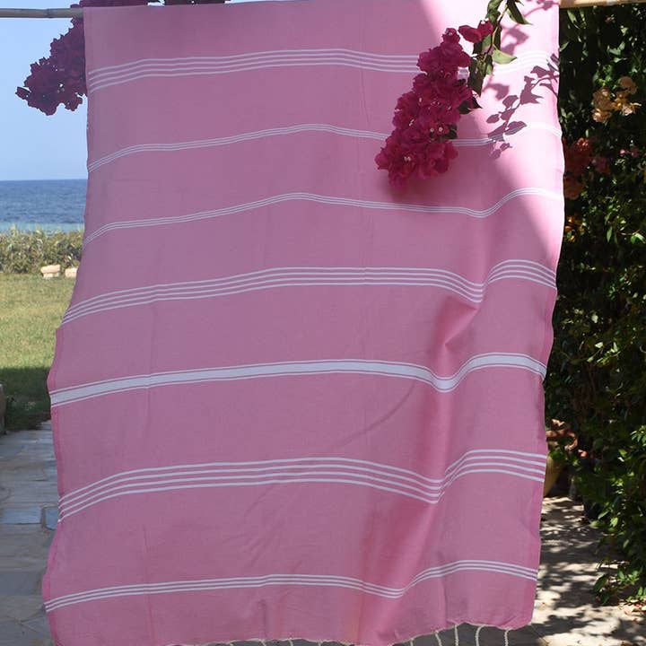 Fouta Tunisia - Wholesale Beach Towel - Fouta Mykonos medium pink0