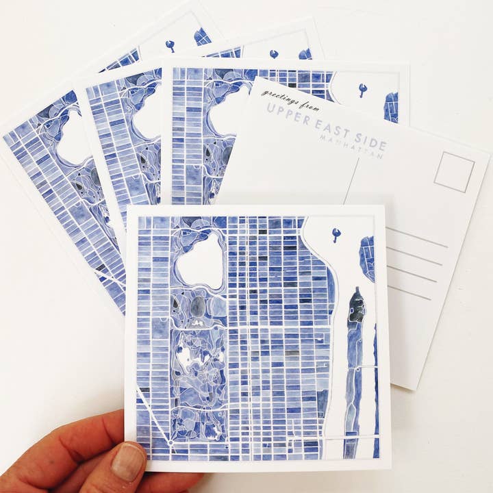 Turn-of-the-Centuries - Wholesale Postcard - Upper East Side NYC Map Postcard4