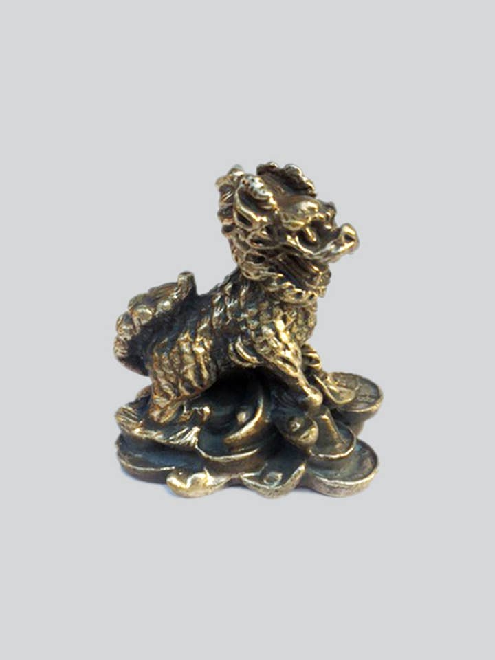 Snow Lion Statue (S-68) for wholesale by Kathmandu Imports