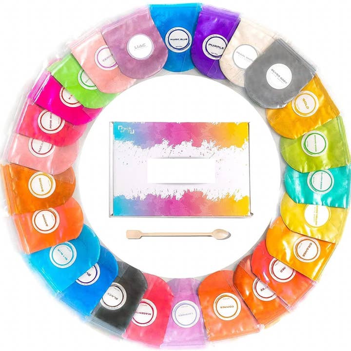 Kit de 25 poudres de mica pour la vente par THE HAPPY POST COMPANY