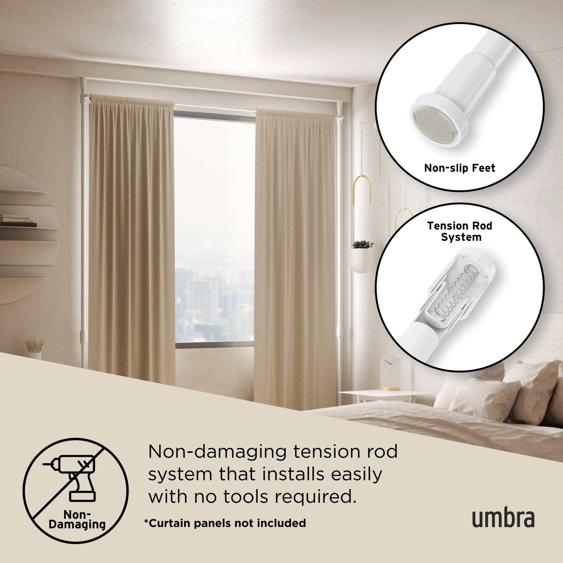 Umbra - Wholesale Curtain - Anywhere Expandable Curtain Rod and Room Divider19