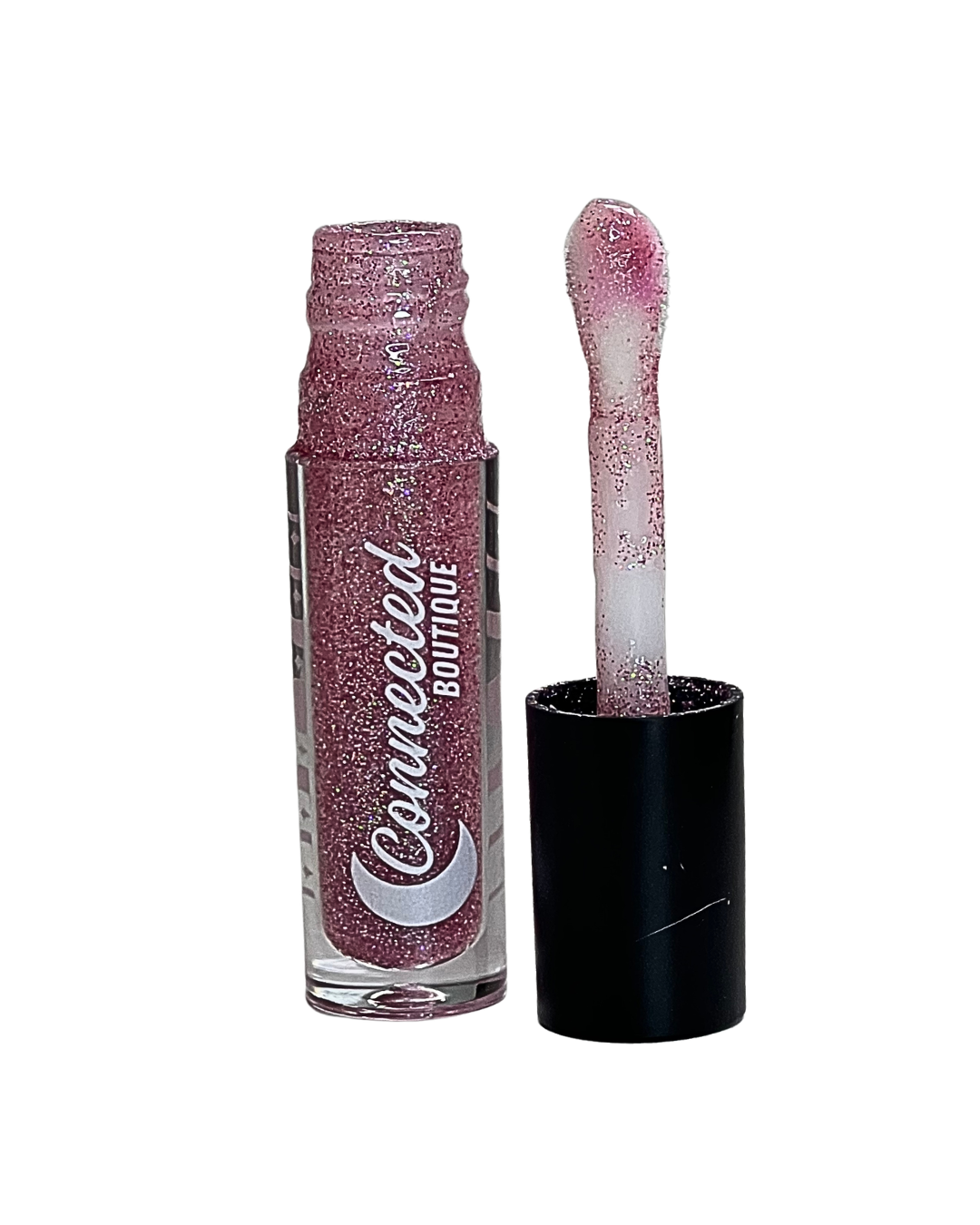 Connected Boutique - Wholesale Lip Gloss - Chosen Pink Glitter Lipgloss with apple scent5