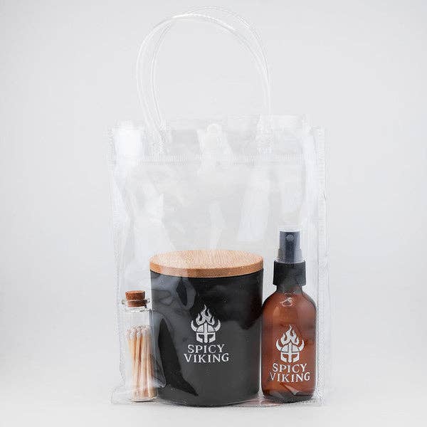 GLOW Lather + Wick - Wholesale Bath & Body Set - Spicy Viking Collection-Limited Edition1