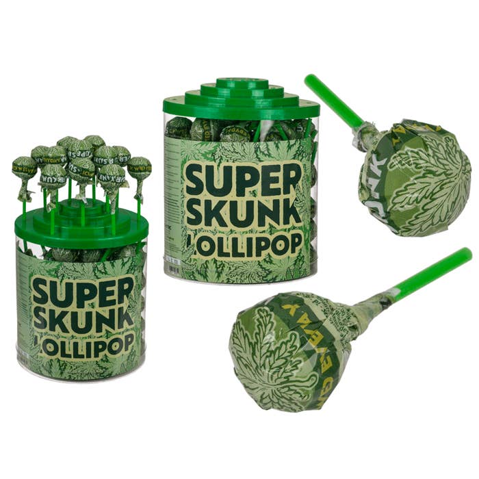 Hemp lolly, Super Skunk, for wholesale by Out of the blue KG