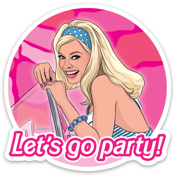 THE FOUND – wholesale Sticker – Barbie Let's Go Party Die Cut Sticker0