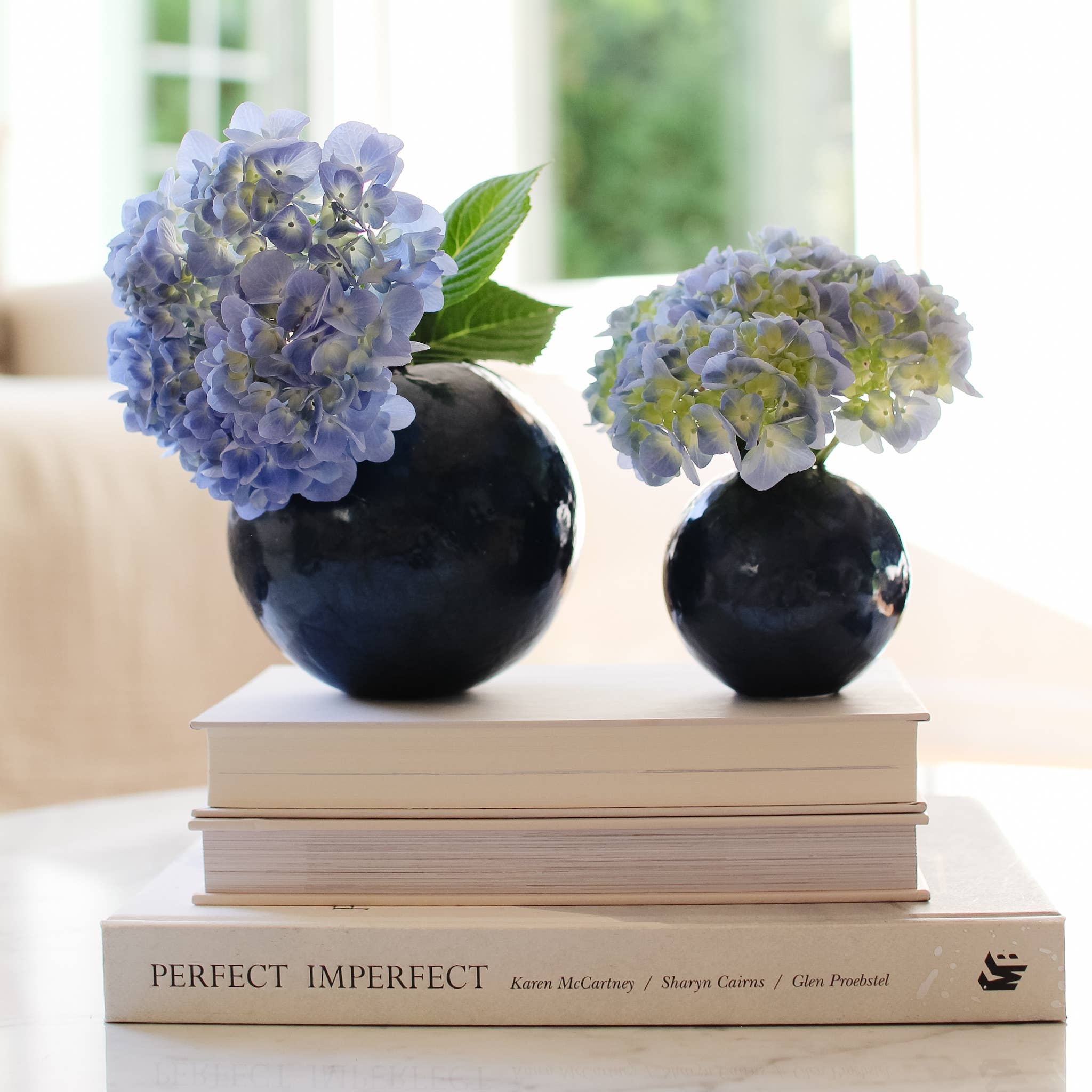 Dekorasyon Gifts  Decor - Wholesale Vase - Capiz Round Vase (Blue)2