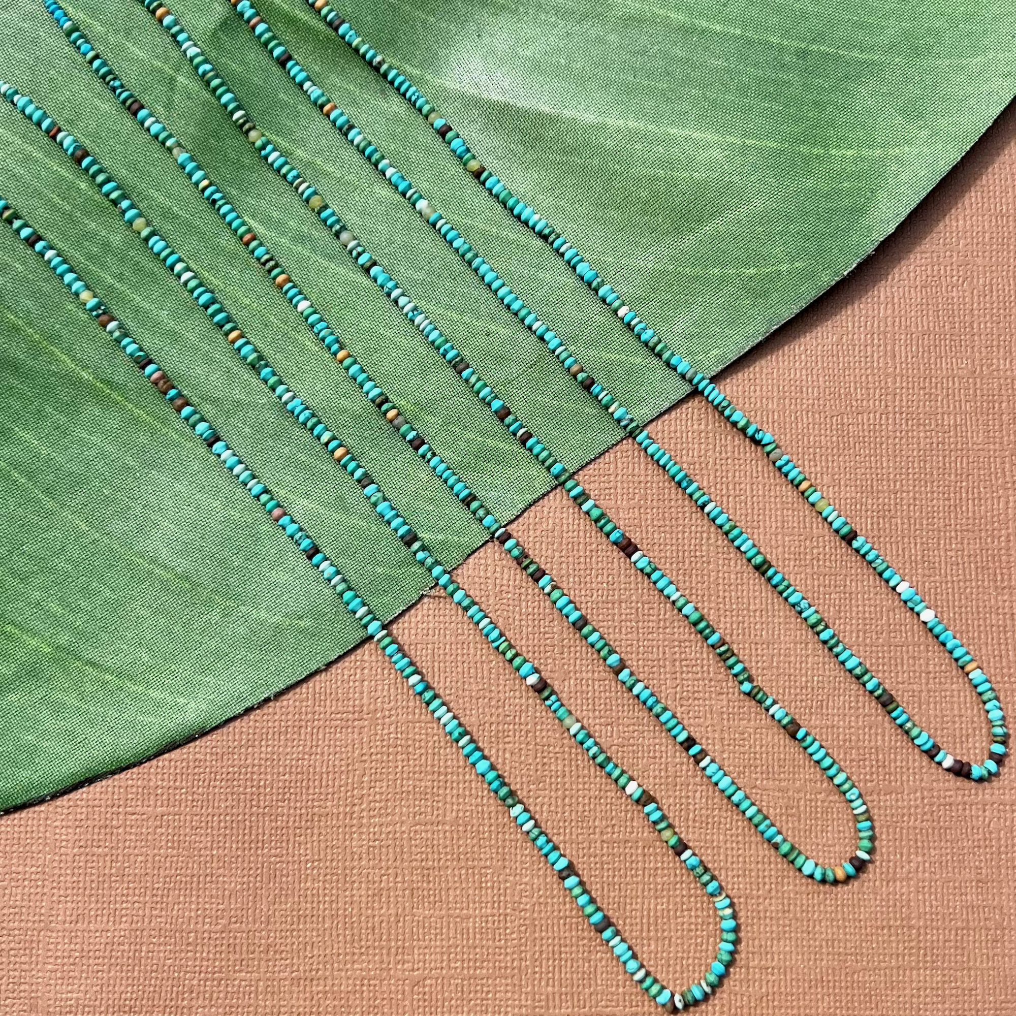 Bead Goes On - Wholesale Beads - Natural Turquoise with Matrix Tiny Saucer Beads3