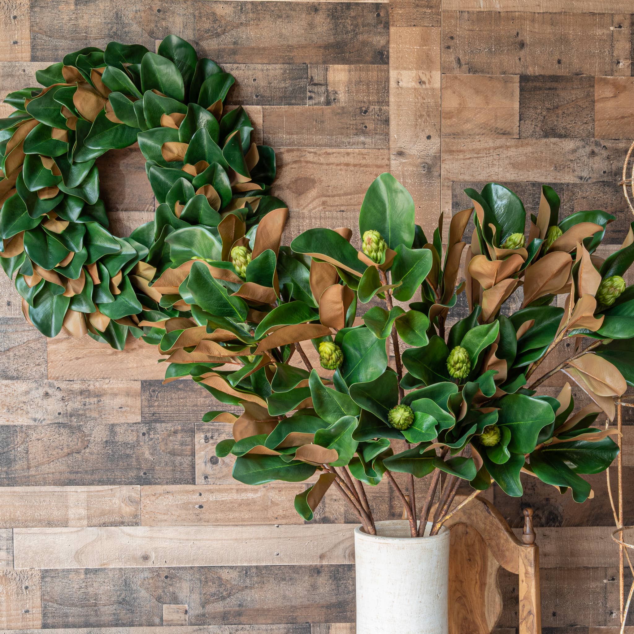 Mills Floral Company – wholesale Artificial plant – Magnolia Leaf Branch - 44 Inch2