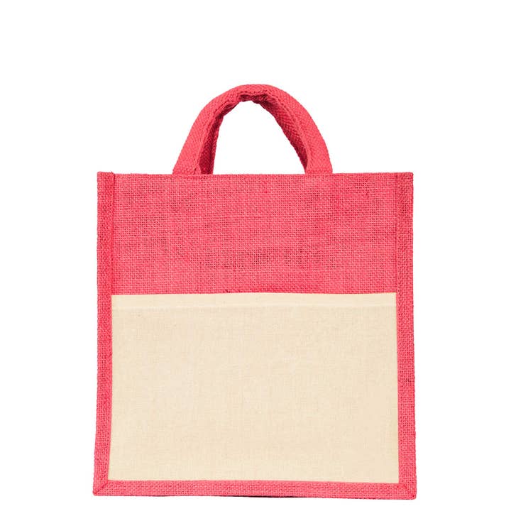 ecojutebags - Wholesale Tote Bag - Unisex - Set of 4 Jute Shopping Bags – Burlap Totes with Pocket7