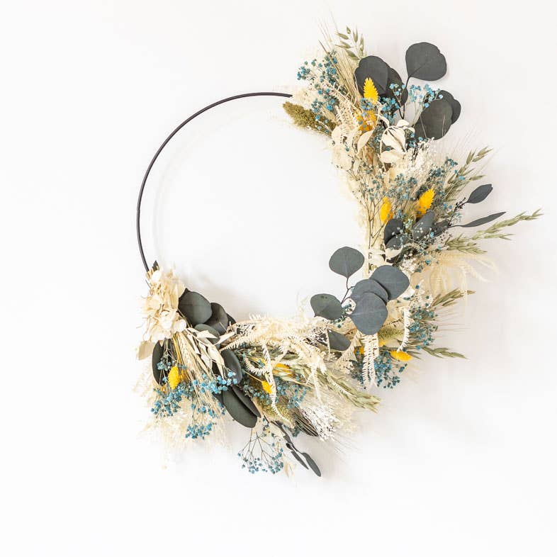 Réconciliation Végétale - Vente Fleur séchée/pressée - Couronne murale de fleurs séchées Herbert1