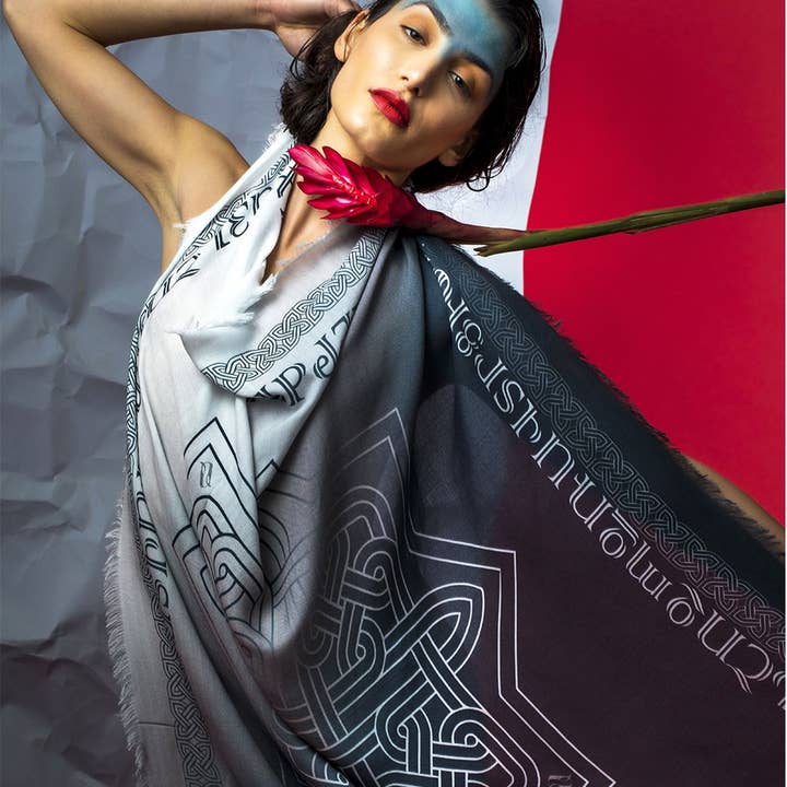 Anet’s Collection - Wholesale Scarf - Women's - Armenian Alphabet and Eternity Scarf