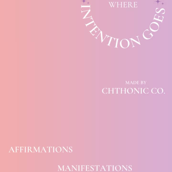 Chthonic Co. Energy Flows Where Intention Goes Daily Planner & Journal for wholesale by Chthonic Co.