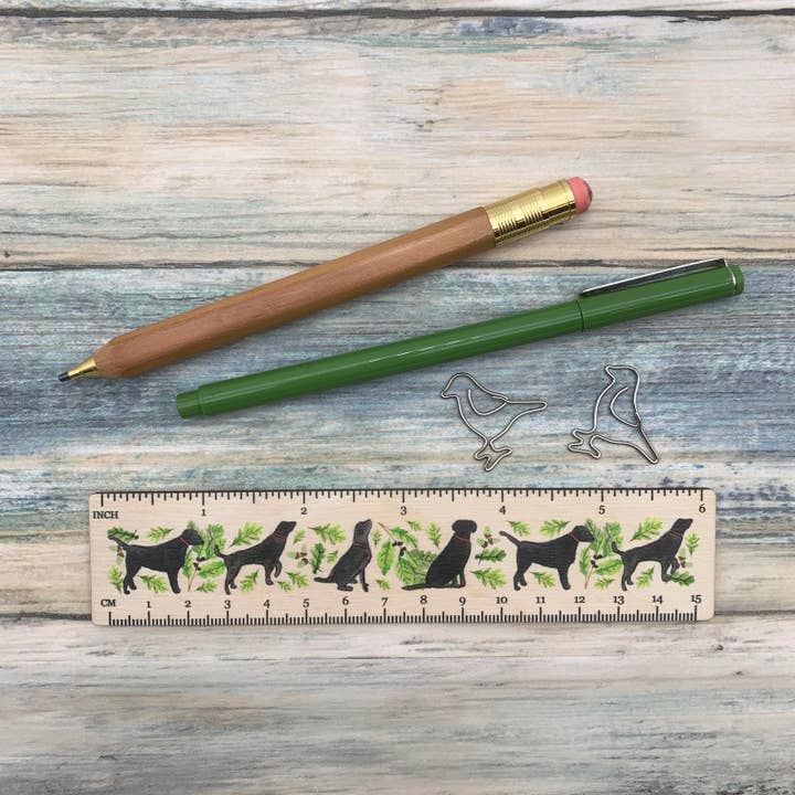 Black Labrador Wooden Ruler for wholesale by Samantha Hall Designs