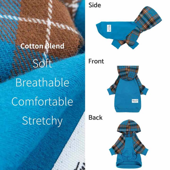 Fitwarm - Wholesale Pet Hoodie - Dog - Tartan Plaid Hoodie16
