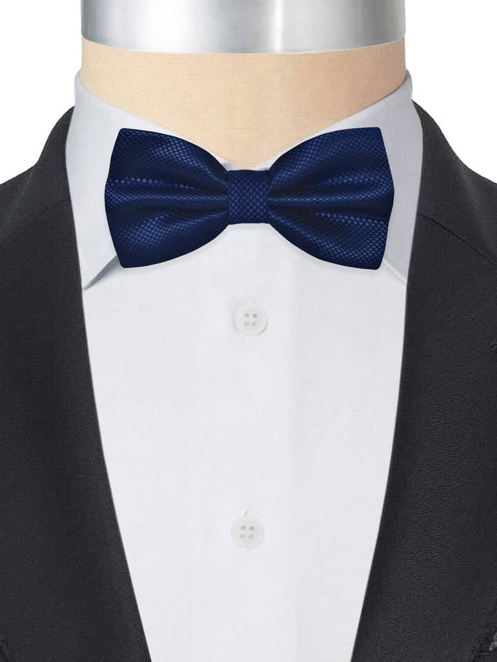 NAVY BLUE RAYON BOW TIE for wholesale by Josvil