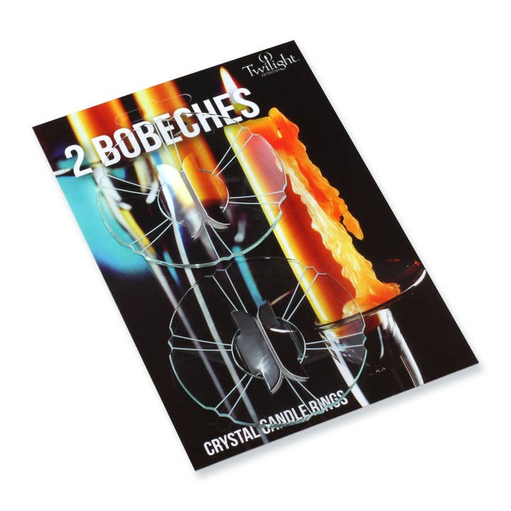 Bobeche Glass Candle Ring 2-Pack | Spoked Edge for wholesale by Twilight Collection