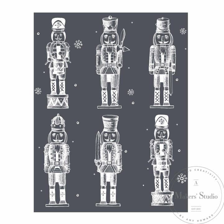 Nötknäpparen Review - Mesh Stencil - 8.5x11 för wholesale av A Makers' Studio