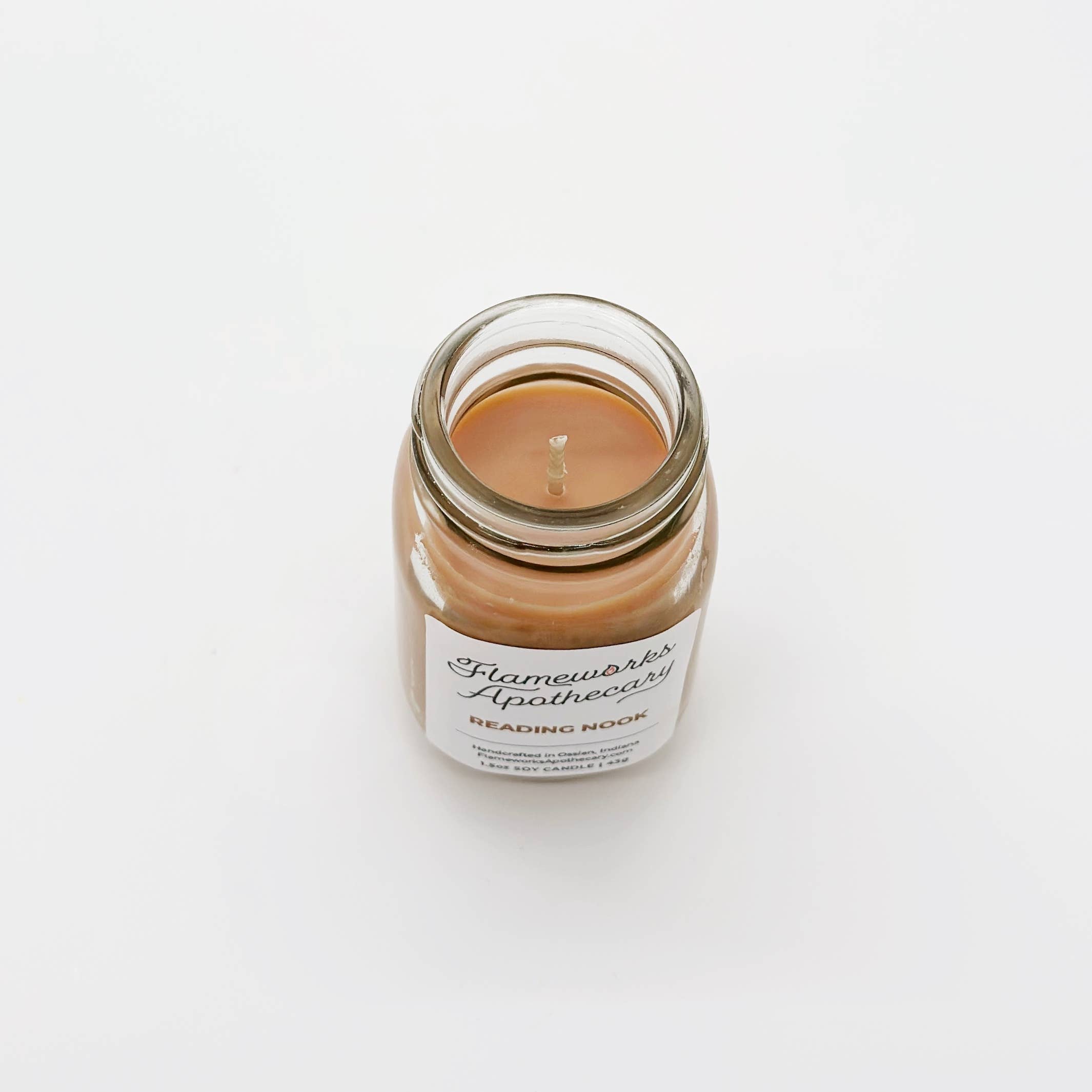 Flameworks Apothecary - Vendita all'ingrosso Candela in vasetto - Mini candela in barattolo di vetro da 1,5 once Reading Nook1