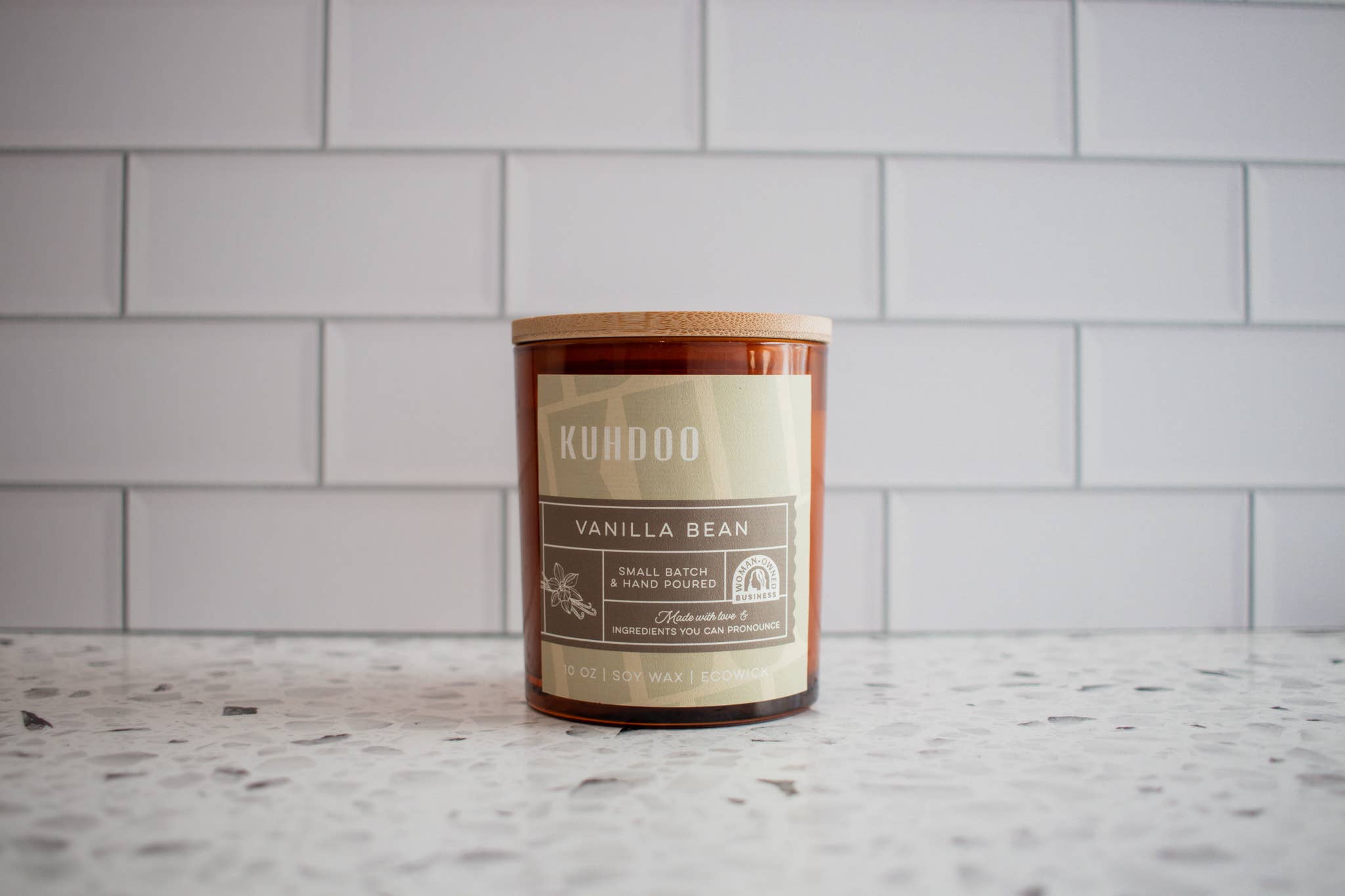 Kuhdoo Soap - Wholesale Jar/Filled Candle - 10oz Vanilla Bean Candle1