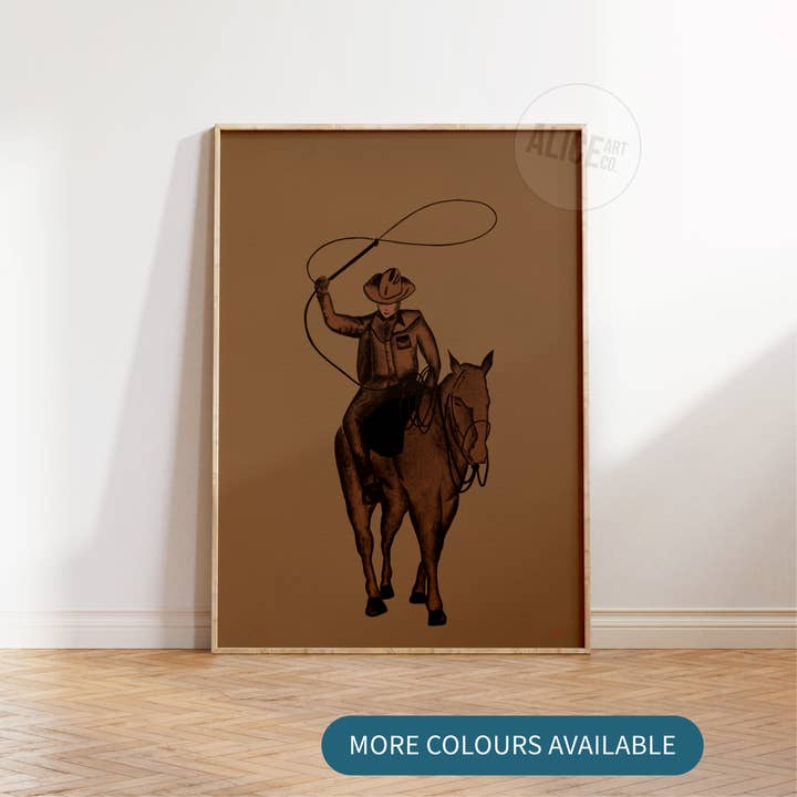 Alice Art Co – wholesale Art print – 'Wild West Cowboy' Print1