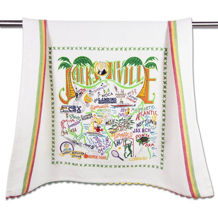 Jacksonville Dish Towel for wholesale by catstudio
