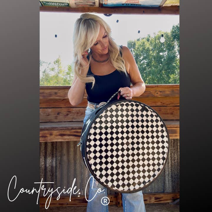 Checkered Tooled Leather Hat Box and other Purchase Wholesale mini top hat. Free Returns & Net 60 Terms on Faire trending on Faire.