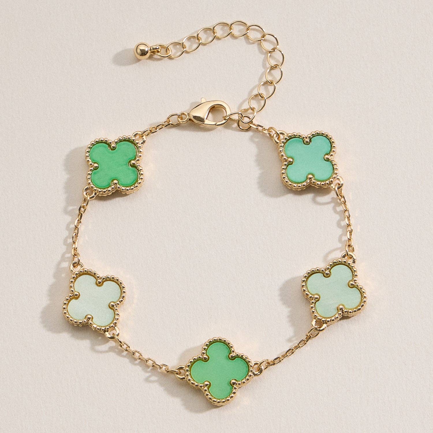 Frem - Wholesale Charm/Dangle Bracelet - Colorful Shell Charm Bracelet with Gold Detailing20