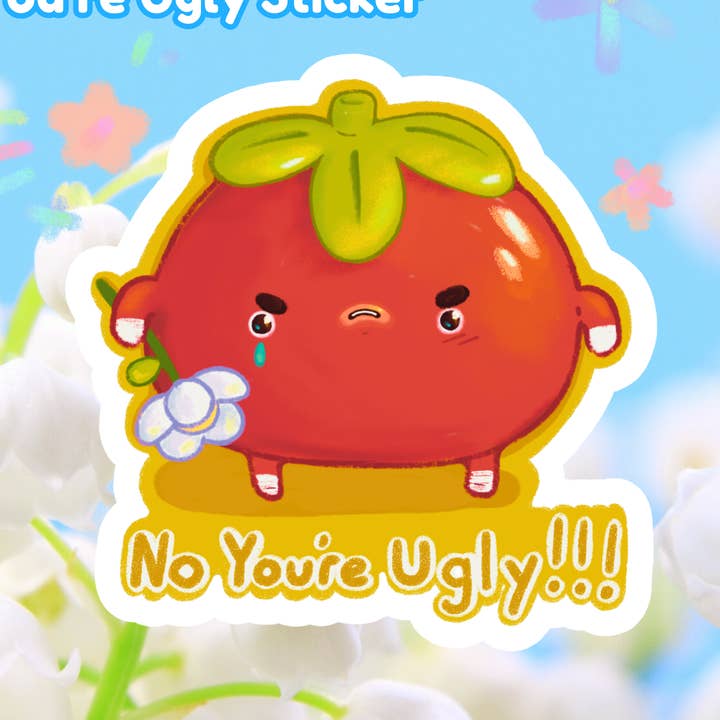 ¡No, tú eres feo! Pegatina para venta al por mayor de Cutiepieviv