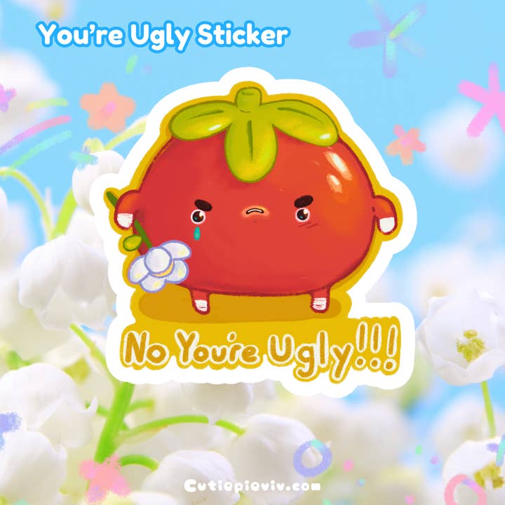 Nein, du bist hässlich! Aufkleber für den Großhandel von Cutiepieviv