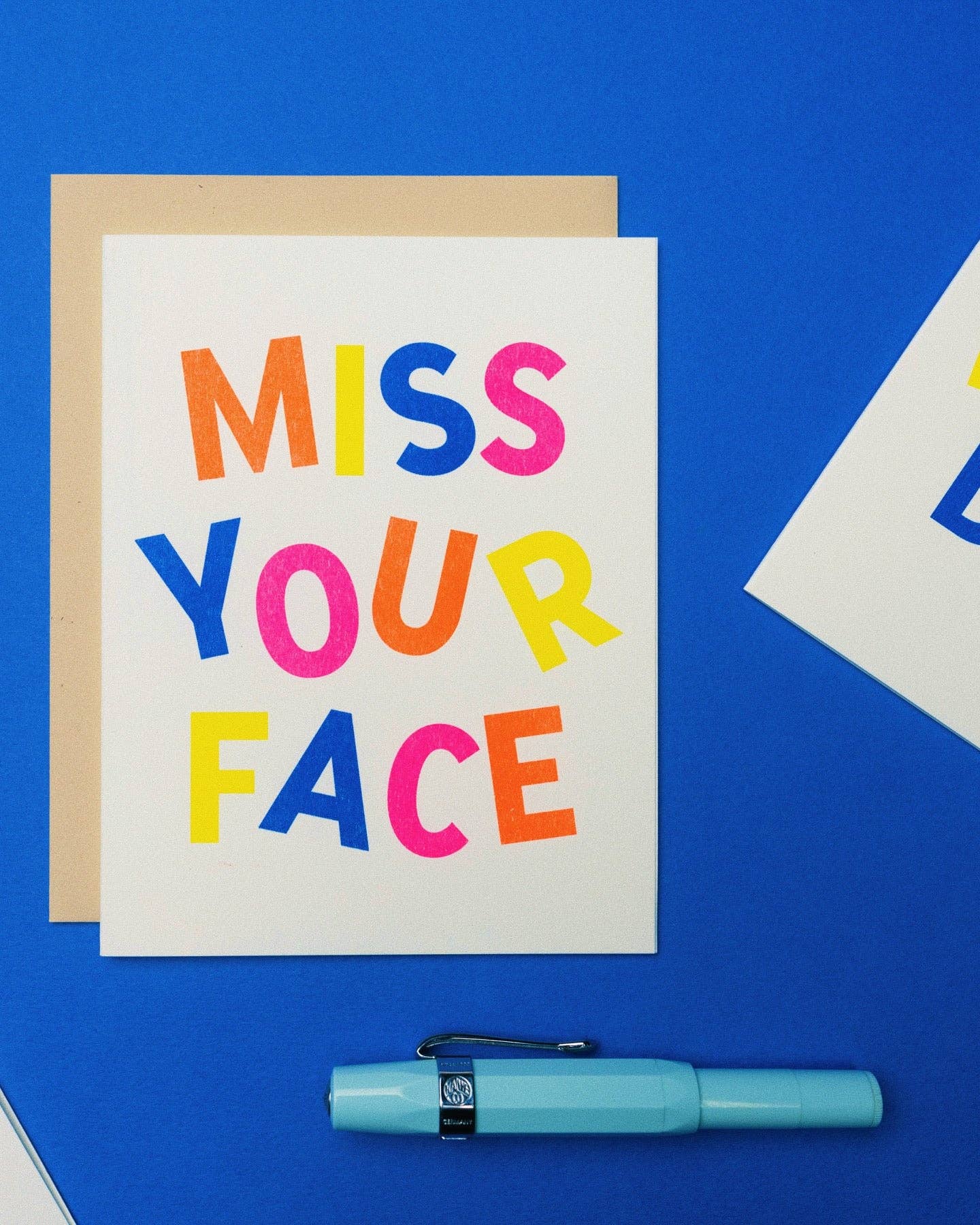 Studio Claudia - Wholesale Thinking of You Card - Miss Your Face Greeting Card1