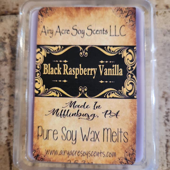 Black Raspberry Vanilla Soy Wax Melt for wholesale by AIRY ACRE SOY SCENTS LLC