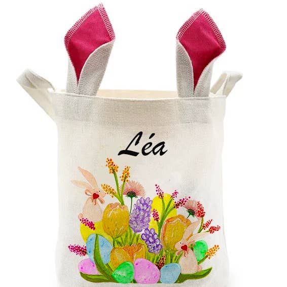 Tygväska med handtag för äggjakt med kaninöron för wholesale av Luldesign