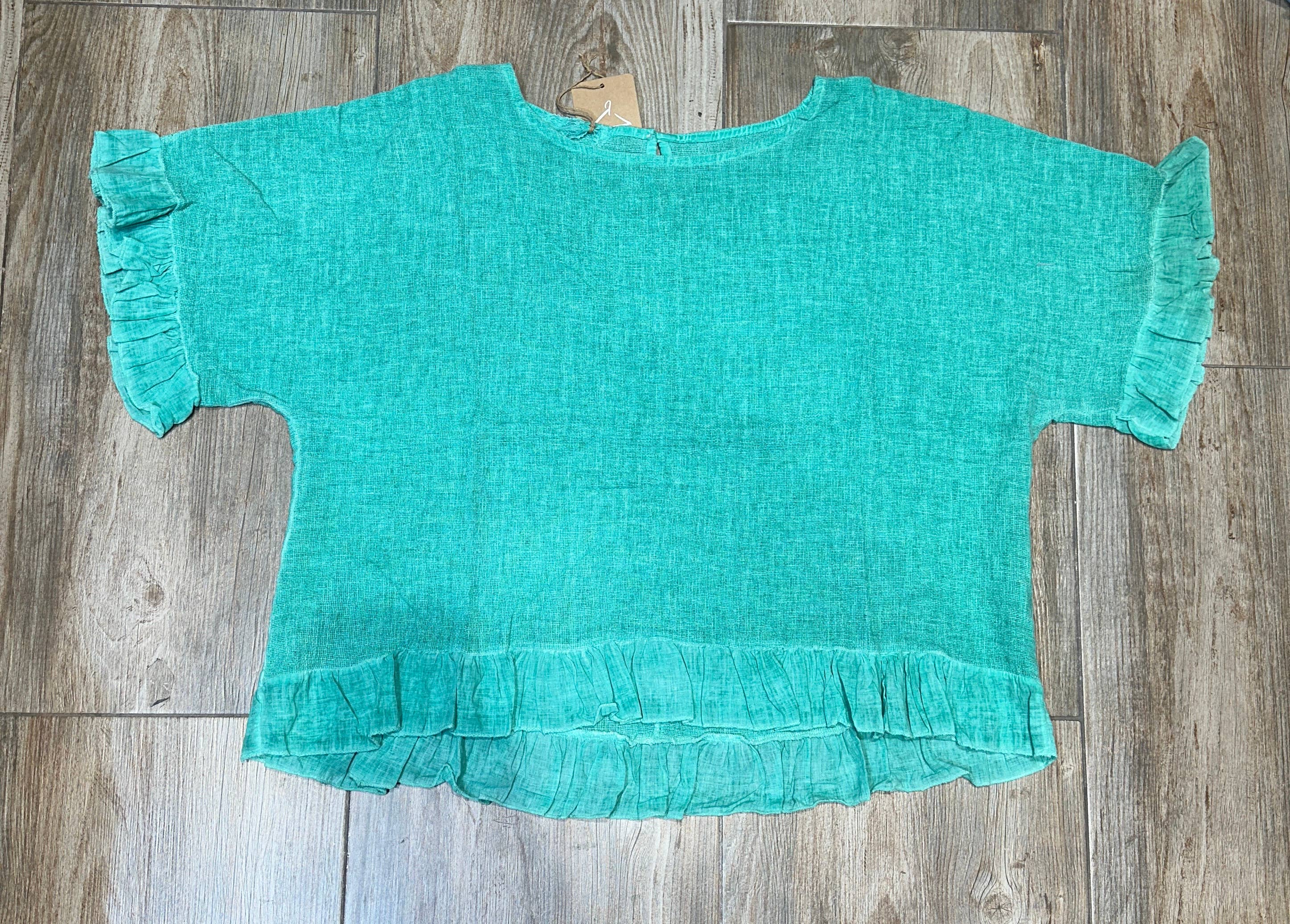 LÉA & LUC - Wholesale Blouse - Women's - Plain blouse in 50% Linen and 50% Cotton REF. 874721