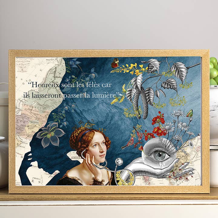 Póster «Felices los felés porque...», tamaño A4 para venta al por mayor de sidonie blondel